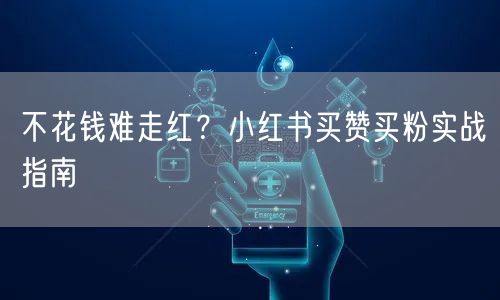 不花钱难走红？小红书买赞买粉实战指南