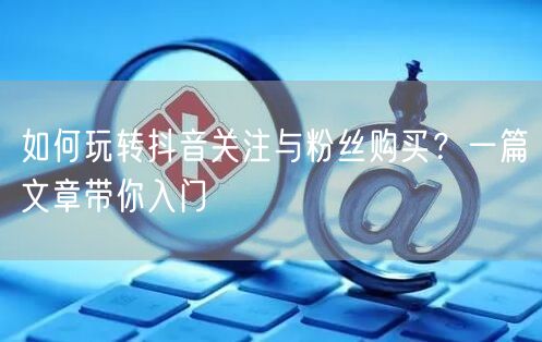 如何玩转抖音关注与粉丝购买？一篇文章带你入门