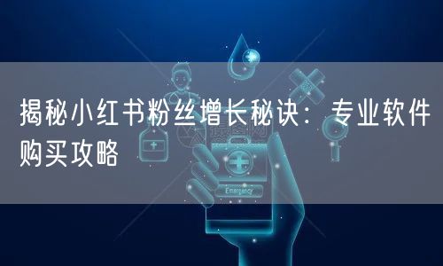 揭秘小红书粉丝增长秘诀：专业软件购买攻略