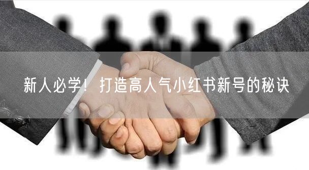 新人必学！打造高人气小红书新号的秘诀