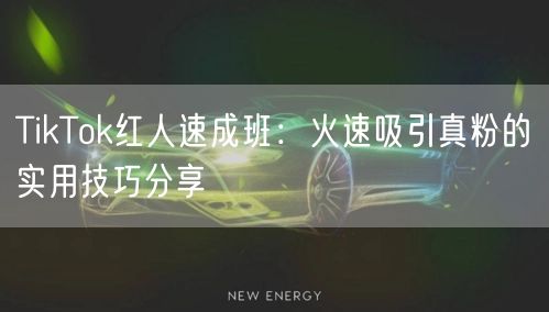 TikTok红人速成班：火速吸引真粉的实用技巧分享