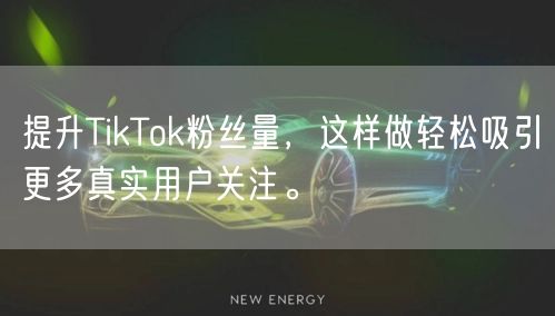 提升TikTok粉丝量，这样做轻松吸引更多真实用户关注。